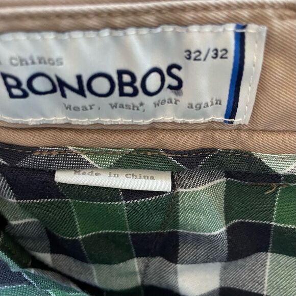 Bonobos Slim Straight Flat Front Khaki Chino Pants 32 30 - Picture 6 of 8